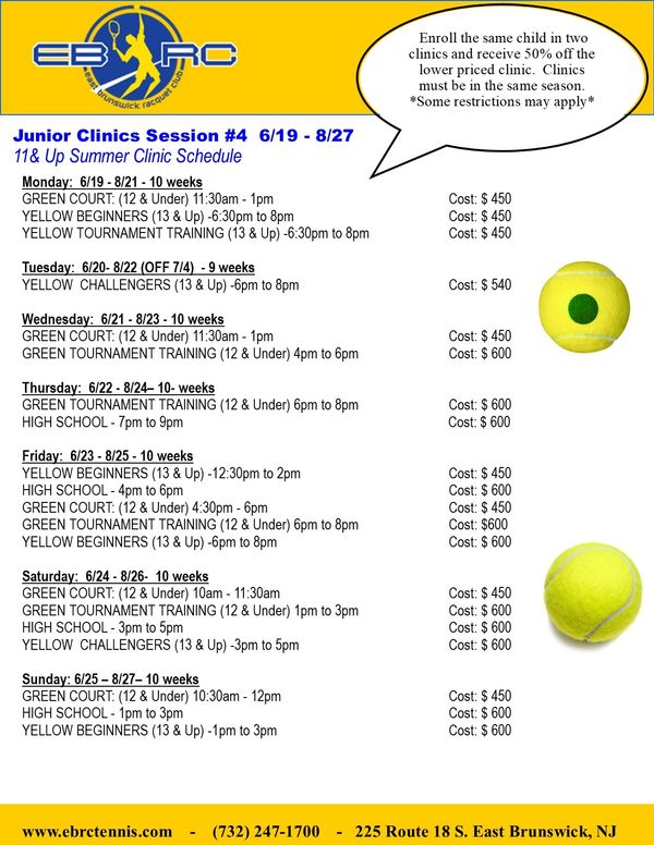 Tennis East Brunswick Racquet Club